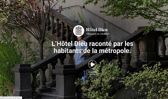 photo de la page d'accueil du site internet mémoire hotel-dieu